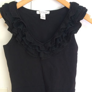 White House Black Market_Ruffle sleeveless knit